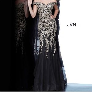 Black and Silver Prom Dress